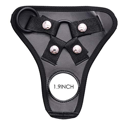 Image of Harness & Strap-On Set, Wearable Sex Strap-on with 7.87 Inches Jelly Dildo, Adult Sex Toys for Female Masturbation and Lesbian Black