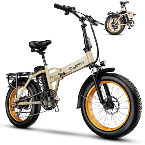 Image of 1000W Folding Electric Bike,48V 20AH Removable Battery E Bike,80 Miles Max Range Electric Bike for Adults,20 inch Fat Tire Foldable ebike,Adult Electric Bicycle for Commute Beach Snow