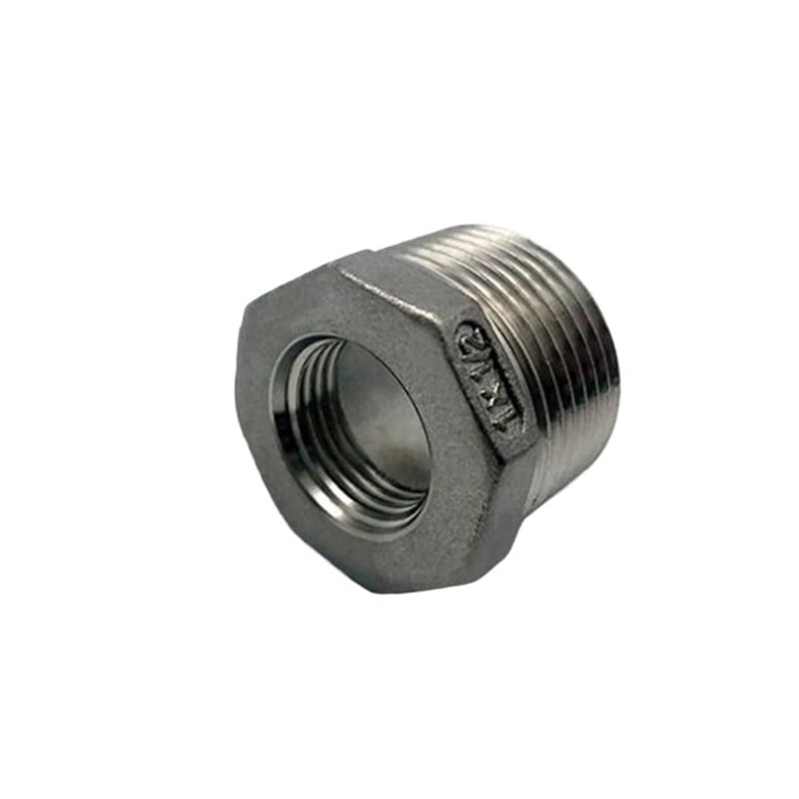 Kcdfdvjfbm Women's One Color Npt Thread 304 Stainless Steel Reducing Bushing Dn6 - Dn50 Water Pipe Fitting Ss304 Sleeve Joint Connector(1-1I2 To 1-1I4)