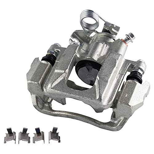 Image of TRQ Rear Left Brake Caliper w /Bracket Drivers Side