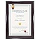 GraduatePro Bilderrahmen A4 Rahmen Urkunde für Zertifikate Diplom Wand Hängend Passepartout Vintage University Certificate Frame Braun