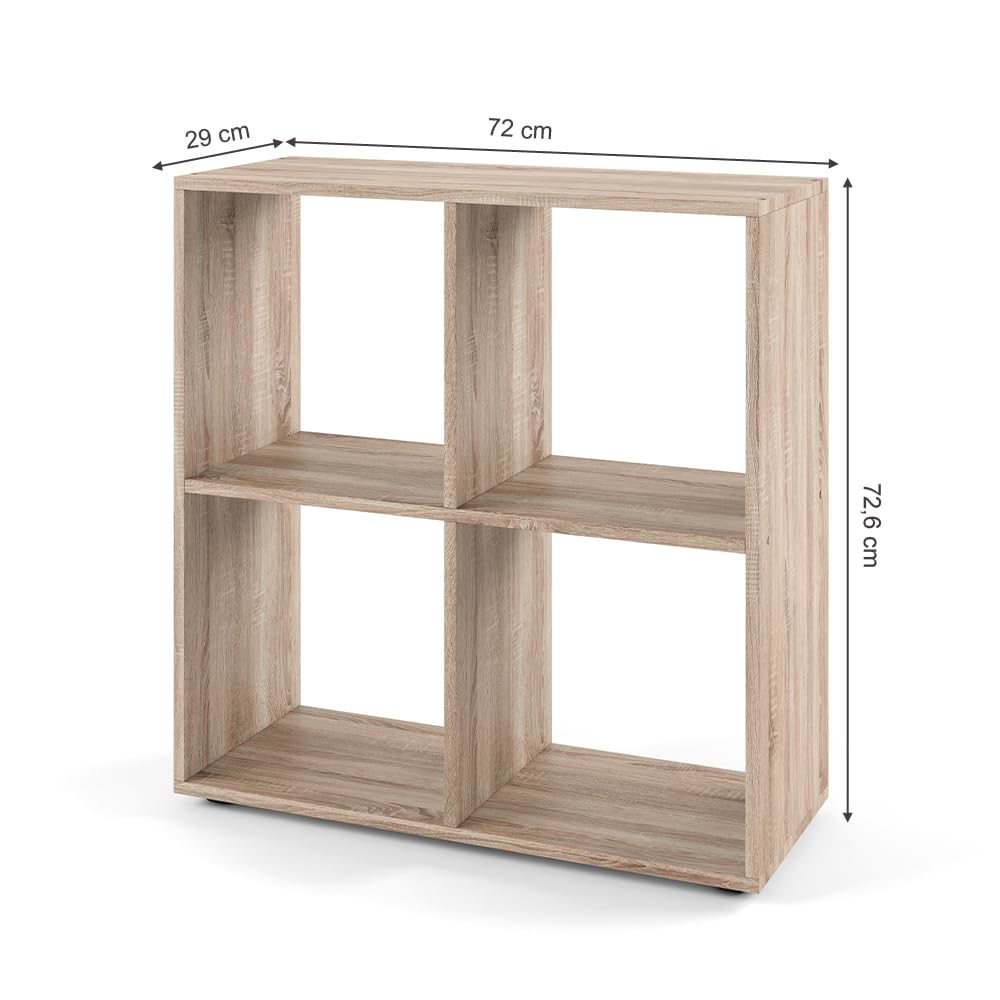 Meuble Rangement Cube Vicco Scutum - Noir/Rouge 72x143cm