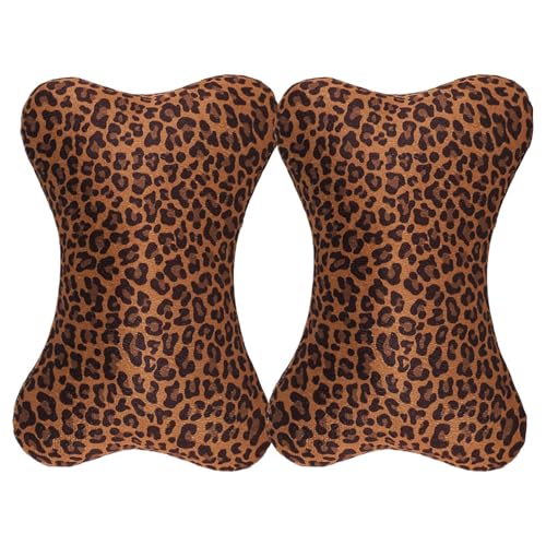 Almohada cervical para conducir en coche, 2 unidades, diseño de leopardo, cojín cervical para coche con correa ajustable – para pasajeros, para conducir, dormir, para desplazarse y viajar