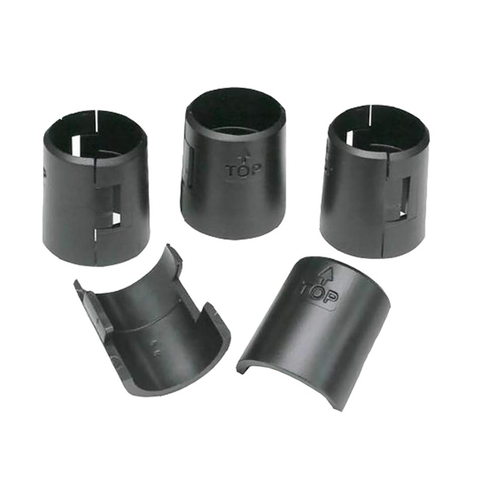 FSSTUD 60 PCS Black Plastic Shelf Clips Wire Shelving Shelf Lock Clips Shelving Sleeves for 1 inch Post Shelvings