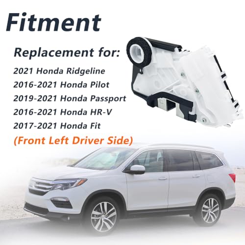 Image of Door Lock Actuator Compatible with 2017-2021 Ridgeline Fit, 2016-2021 Pilot HR-V, 2019-2021 Passport Front Left Driver Side