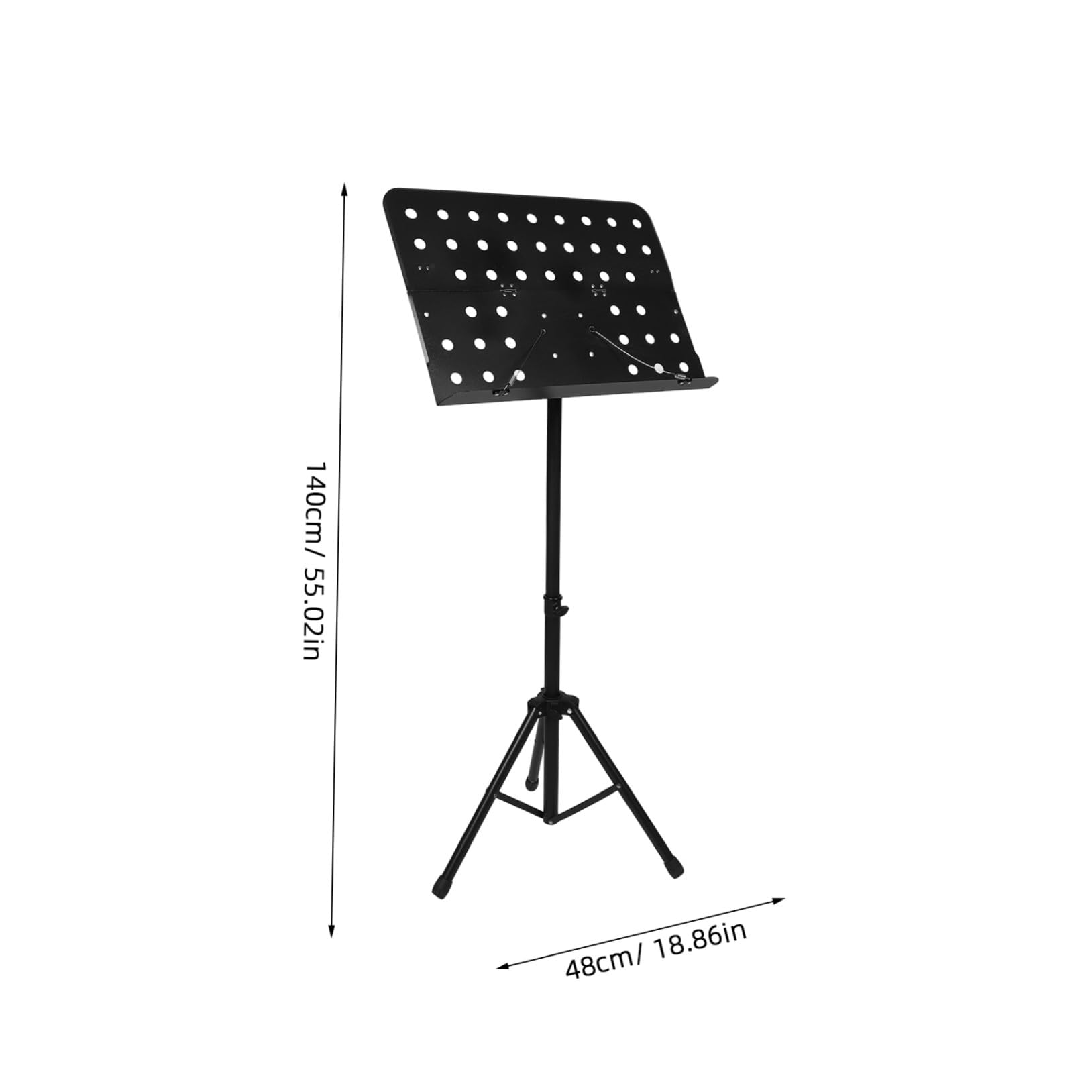 Verstellbarer Faltbarer Notenständer aus Professionellem Material Tragbarer Schwarzer Musiknoten design Notenhalter für Musiker Orchester Band und Instrumentenspiel