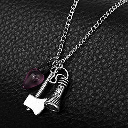 Preisvergleich Produktbild JULYSST Stranger Thing Anhänger Halskette Kamera Baseball Telefon Bunte Glühbirne Kette Halskette Mode Charme Zubehör