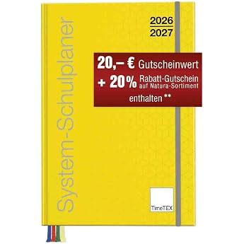 TimeTEX System School Planner A4-Plus Yellow - School Year 2026-2027 - Teacher's Calendar - Teacher Timer - 10750 - with Wide Elastic Closure