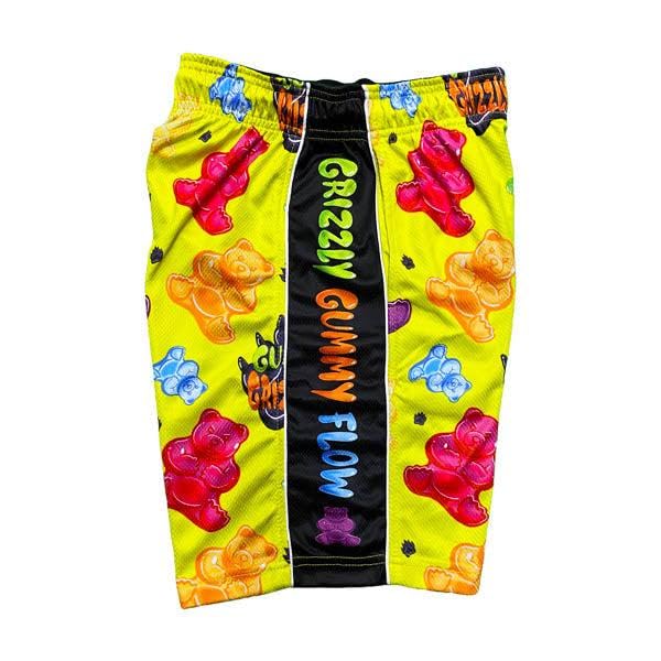 Flow Society Grizzly Gummy Boys Athletic Shorts Yellow2