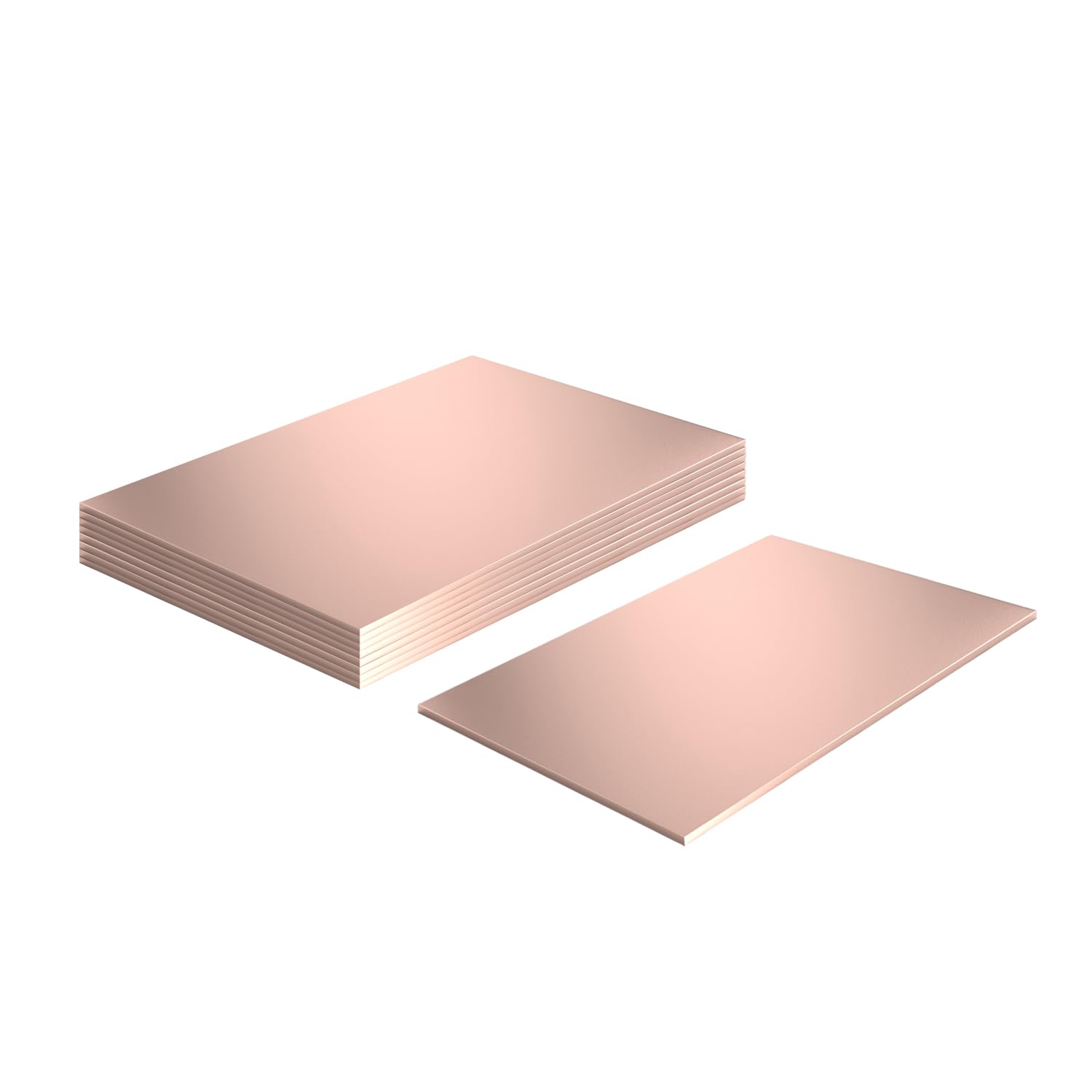 Aoje-Link - Placa de circuito laminada de PCB revestida de cobre, fibra de vidrio FR-4, 180 x 120 x 1,5 mm, 10 unidades