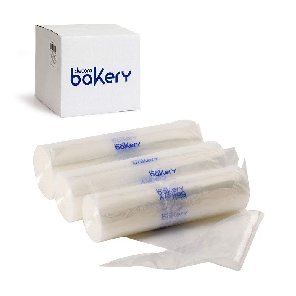 DECORA 100 Disposable Piping Bags Bakery 46 cm, Plastica, White
