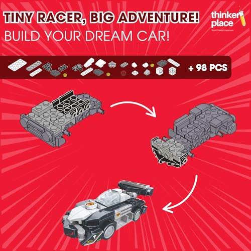 Image of 8-in-1 Super Racing Car Earl (98 Pieces) | Learn About Speed | Building Block Set for Kids Age 6+ | STEM Educational Toy | Build, Collect & Create Mega Robot | Science & Learning Toy