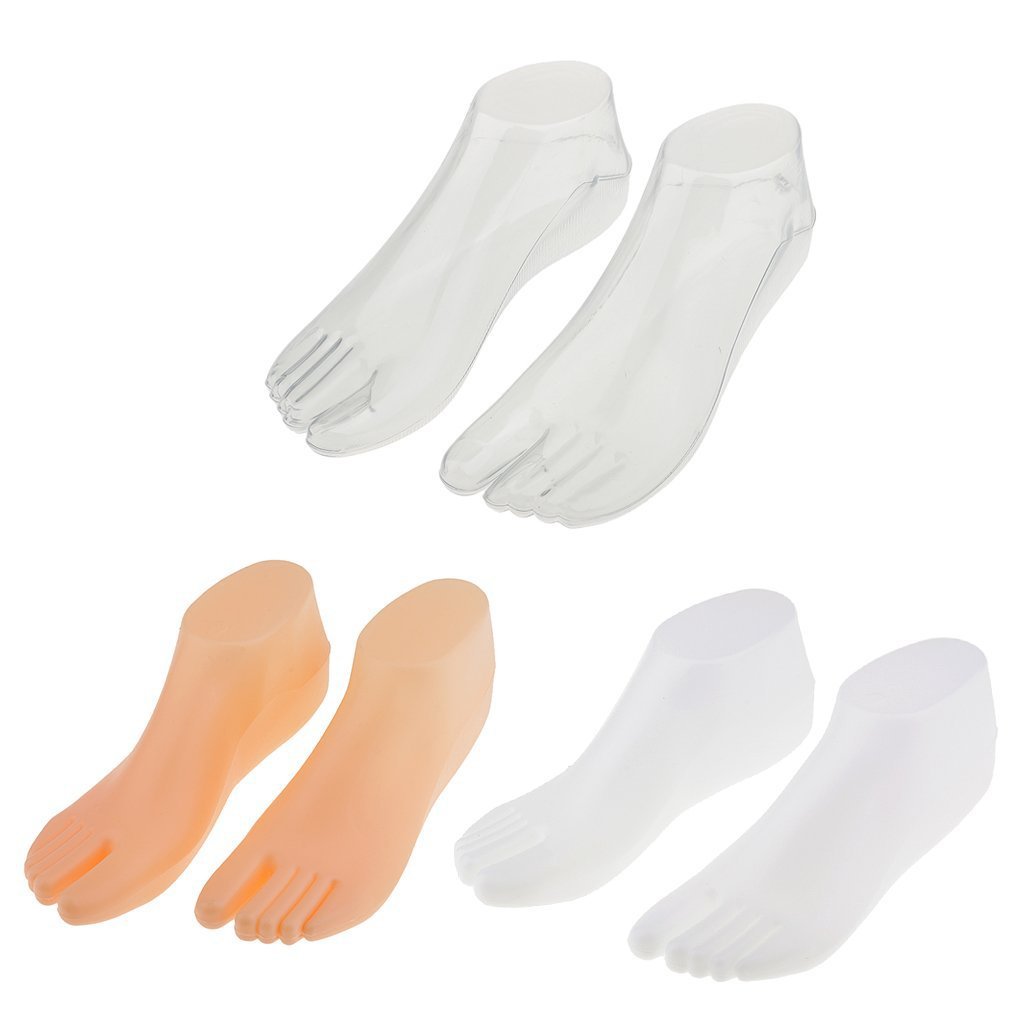 Manichino piedi femminili trasparente per display sandali scarpe calzini gioielli