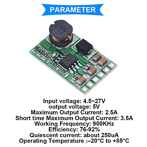 Image of 2PCS DC-DC Buck Converter 4.5V-27V to 3V 3.3V 3.7V 5V 6V 7.5 9V 12V Step Down Power Supply High Efficiency Voltage Regulator Module DD2712SA with Pin Header