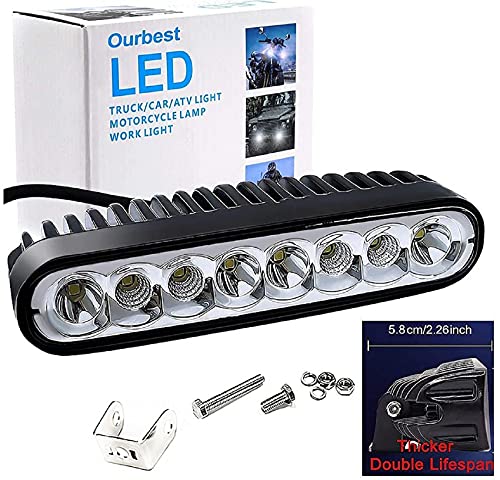 Slim Off Road Led Light Bar , 40W Driving Lights Fog Lamp for Motorcycle Motorbike Trucks ATV 6.5 Inch Combo Spot Flood