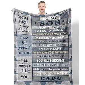 Gifts for Grown Son Best Birthday Graduation Gift Ideas 60×50 Throw Blankets