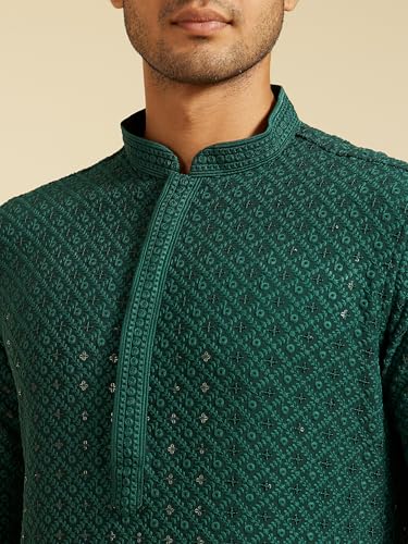 Image of DIWAS BY MANYAVAR Men's Viscose Embroidered|Sequined Kurta (1pc)