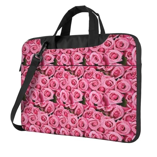 Sac à bandoulière pour ordinateur portable avec motif rose pour protéger votre PC