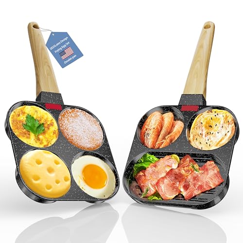 YOYIKKO Sartén tortitas antiadherente 2 paquetes, Pancake Omelette Skillet, Skillet de huevo...