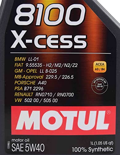 Motul 8100 5W40 X-Cess 1L Pack de 6 miniatura 5