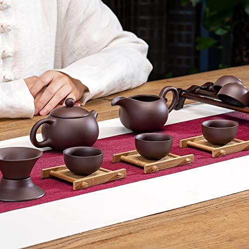 Generic Economical Pottery Tea Set 12 Pieces Zi Ni Chinese Gongfu Teaset Tea Service thumb #1