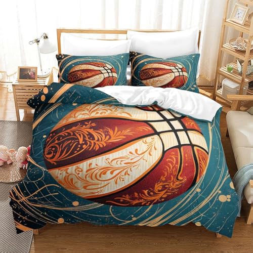 Linge de lit double imprimé 3D baseball en microfibre douce