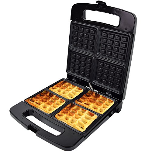 Syntrox Germany WM-1400W-4 Waffle 1400 Watt XXL Waffeleisen für 4 Belgische Waffeln – Bild 8