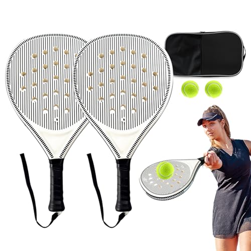 Pádeles de playa, Recogerlas de tenis de pádel | Juego de raquetas de tenis,Cosas optimizadas de flujo de aire Raza ligera cómoda equipo deportivo para niños adultos