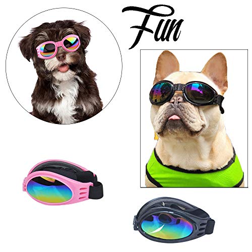 2Pcs Stylish Pet Glasses Cool Dog Sunglasses Dog Doggles Waterproof Windproof Eyewear UV Protection Sunglass for Doggy… - Image 7
