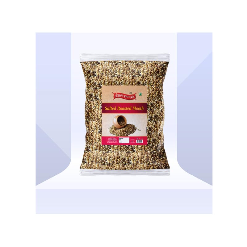 Image of OKHLI MUSAL BRAND Vigna aconitifolia | Marwar Roasted Salted Moth /Mooth /Matki Bean Namkeen Snack | Mat bean | Moth bean | Matki Dew Bean Tasty Yummy Snack Healthy Snack High in Protein-250g*3Pack