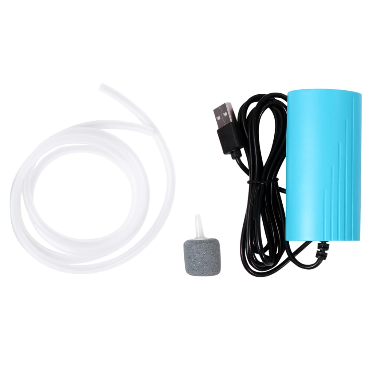 GRIRIW Mini Aquarium Pump Portable Compressor for Fish Tank Displacement Charging Ultra Quiet Design for Aquariums