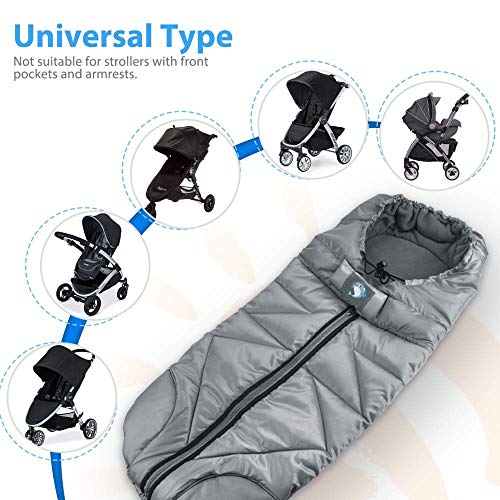 image for Stroller Sleeping Bag, FOCHEA Universal Bunting Bag for Stroller, Thic