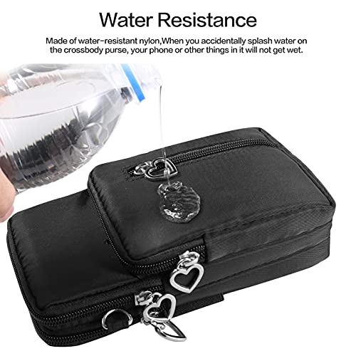 YICHEEY Nylon Cell Phone Purse Wallet Small Crossbody Phone Bag Pouch with Wrist Strap & Adjustable Shoulder Straps3