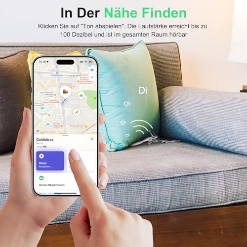 Bnlei Smart Air Tracker Tag kompatibel mit Apple Wo ist? (nur iOS), Smarttag Key Finder für Schlüssel, Fahrrad, Wallet, Koffer, Hunde, Katzen (Weiß, 1-Pack)