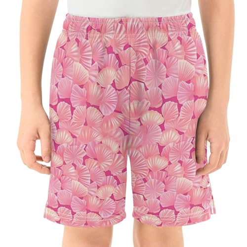 senya Boys Athletic Short Pink Seashells Soft Pants Summer Shorts Bottoms with Pocket3