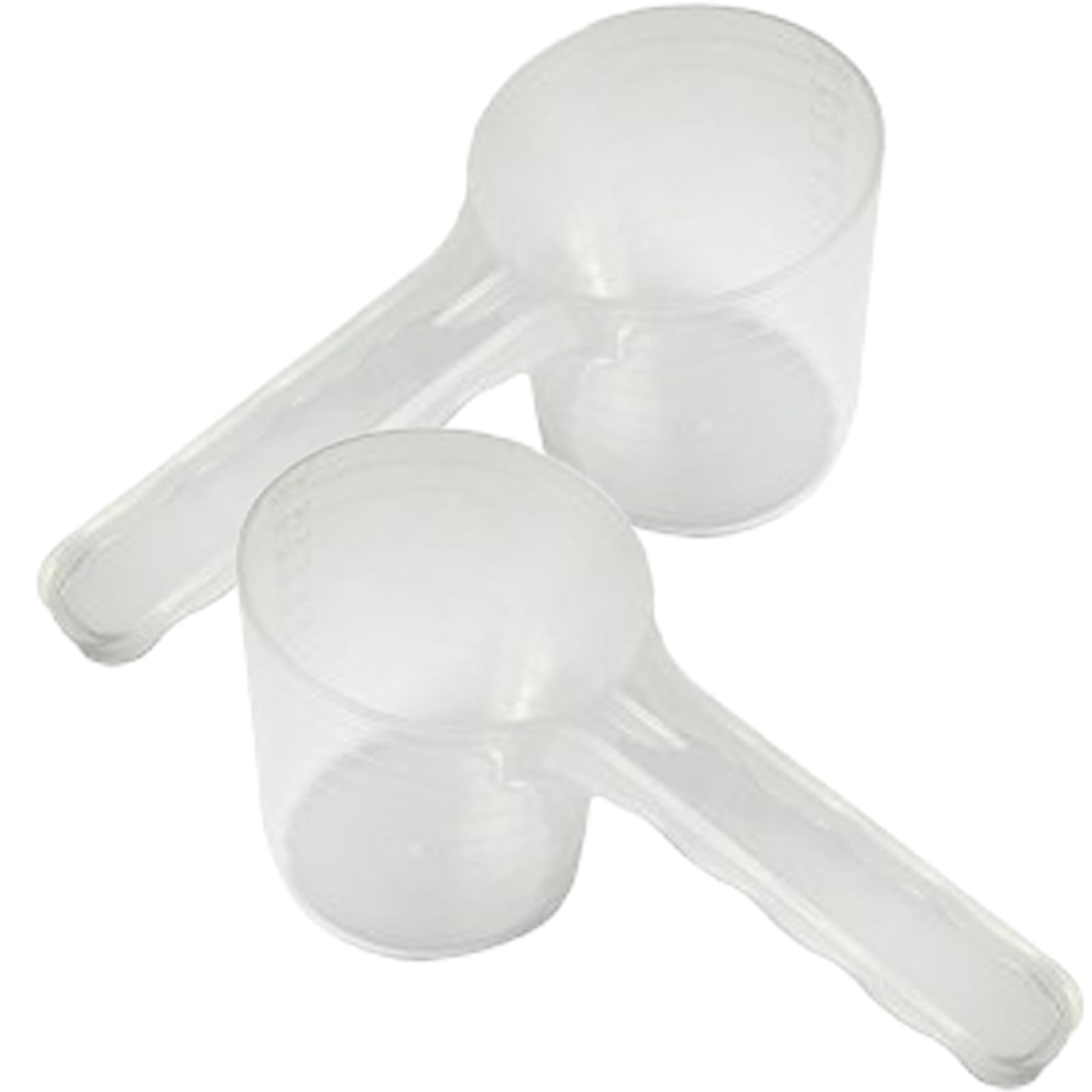 Cuillères à mesurer 100 ml lot de 2 plastique long manche pour nourriture animaux domestiques lessive