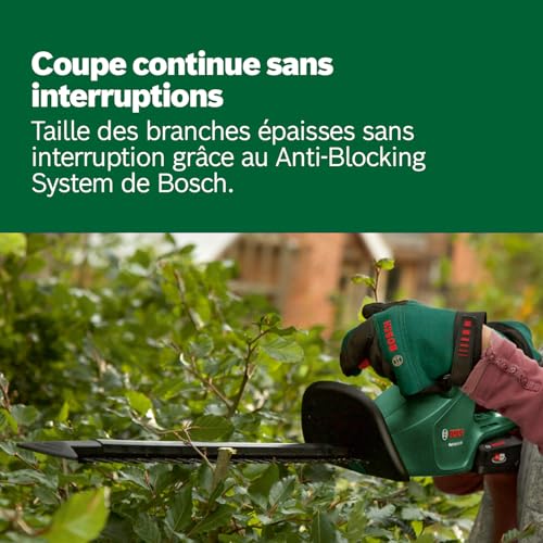 Taille-haies sans fil Bosch EasyHedgeCut 18V idéal pour embellir le jardin familial