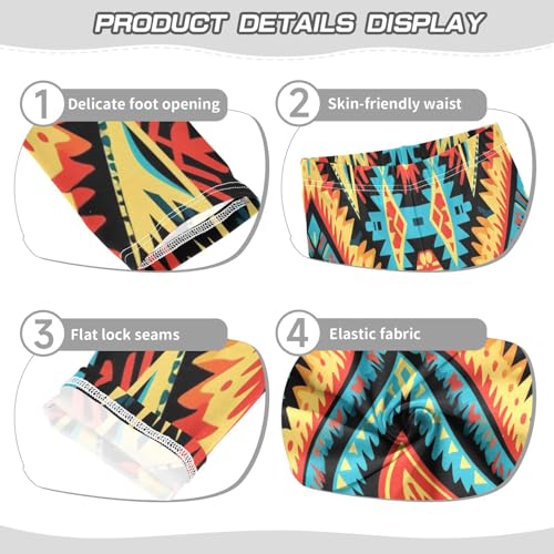 Toddler Girls Leggings Printed Yoga Pants Leggings Bohemia Blue Stripe for Kids3