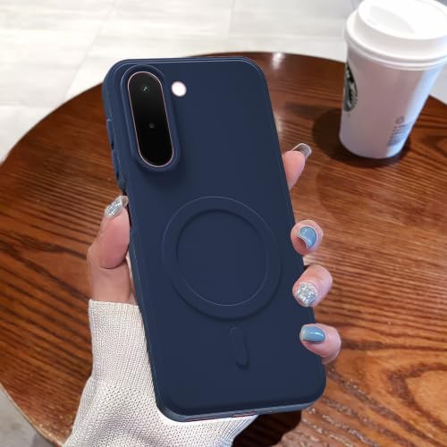 Image of Outlouders Back Cover for OnePlus N6x | Soft Matte Silicone | Slim Fit | Magnetic-Safe Logo Design (Magnetic-Safe Not Compatible) | Shockproof | Camera Protection Bumper Case (Blue)