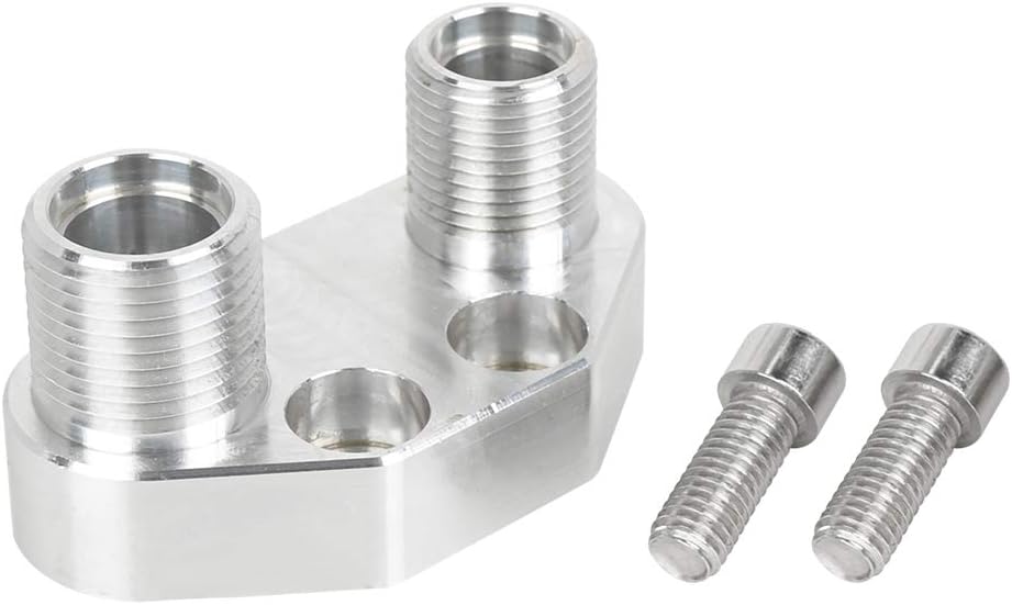 X AUTOHAUXAC Compressor Adapter Fitting for Sanden SD7B10 7176 Aluminum Alloy Silver Tone