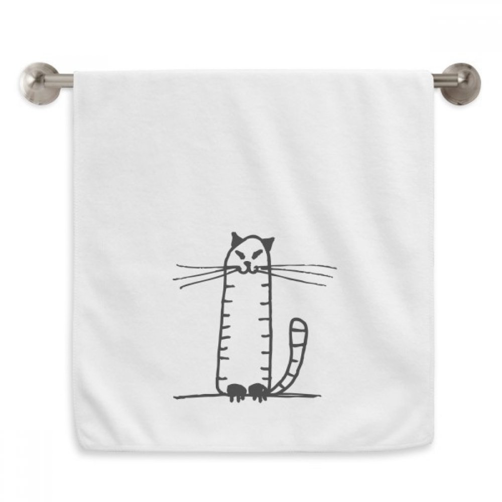 Serviettes moelleuses chat noir 13x29 inch pour votre rituel beauté du matin