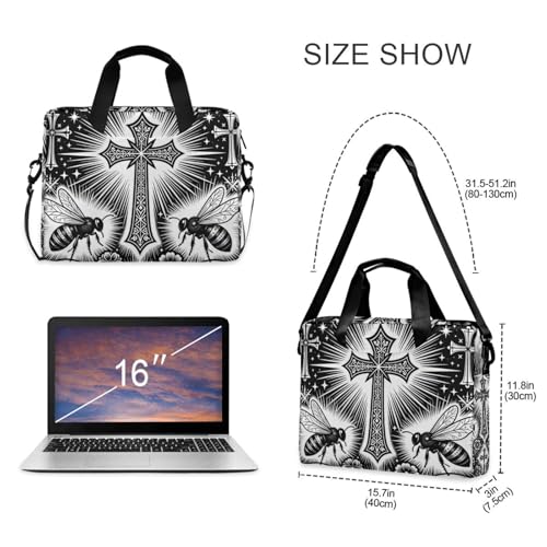 Funda para laptop portátil 15.6 pulgadas con correa y zipper miniatura 4