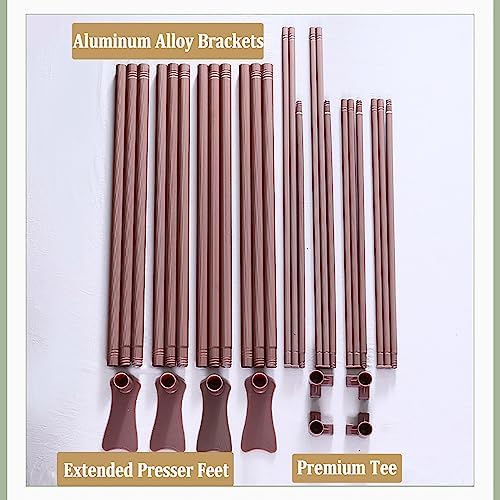 Princess Bed Netting Canopy for Girls Mosquito Net Bed Frame Curtain Brackets with Curtain 4 Corners Canopy Bed Frame Post Poles Aluminum Alloy,Pink,Full