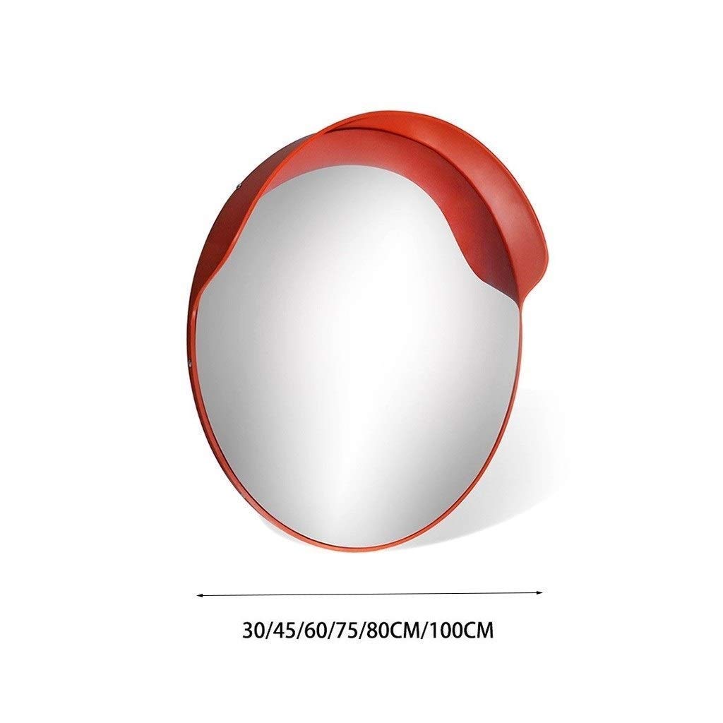 SBTXHJWCGLD Espejo Circular de Seguridad de fábrica, Bola de Espejo roja Espejo de plástico Plástico Rojo Diámetro: 30-100 CM (Tamaño: 100 CM)