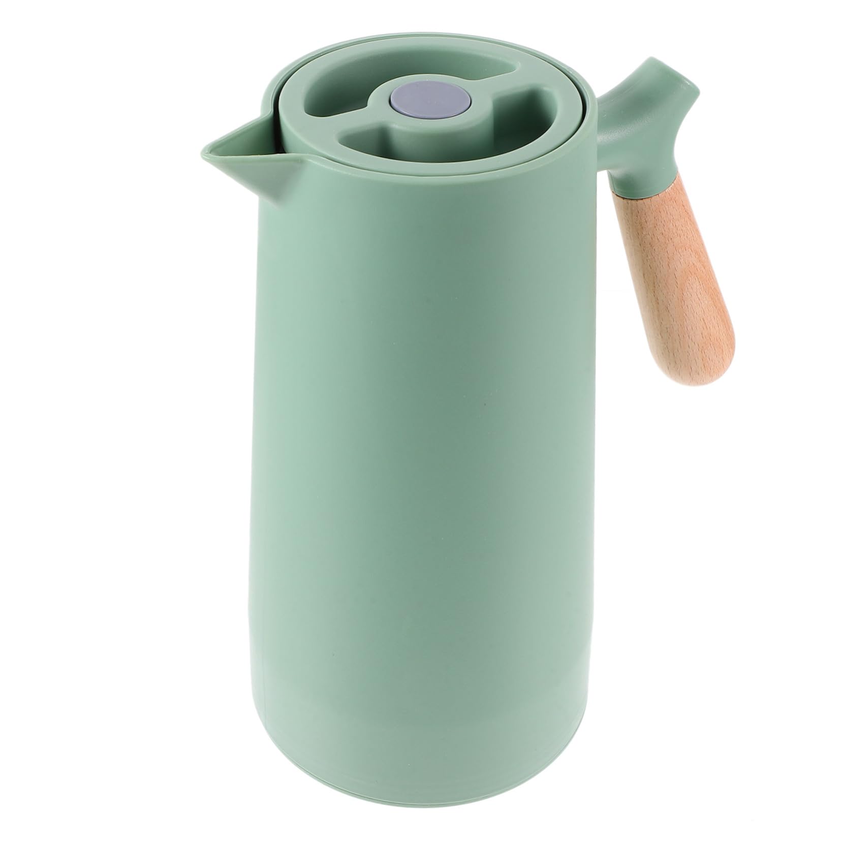 Isolierte Glas Wasserflasche mit Großem Fassungsvermögen Dicht und Tropfsicher mit Breitem Holzgriff Modisches Design für Tee und Heißgetränke im Haushalt