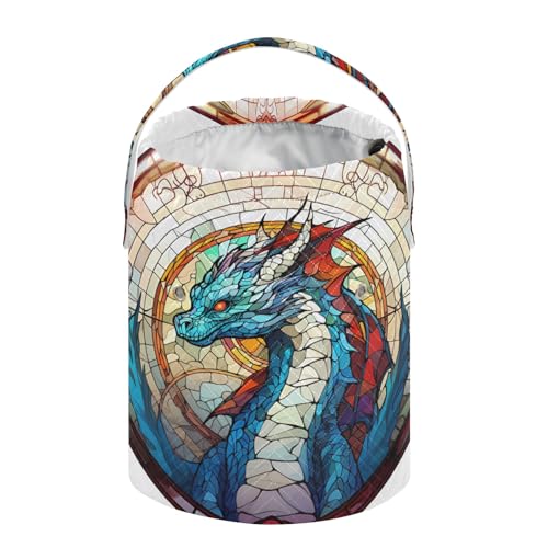 Image of Yarn Storage Bag Small Crochet Bag Knitting Bag Organizer Dragon Yarn Bags for Crocheting Basket
