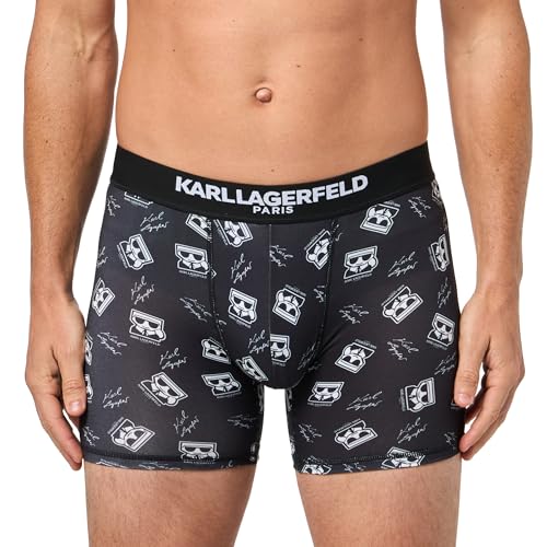 KARL LAGERFELD Men's 3 Pack Karl Print Boxer Briefs2
