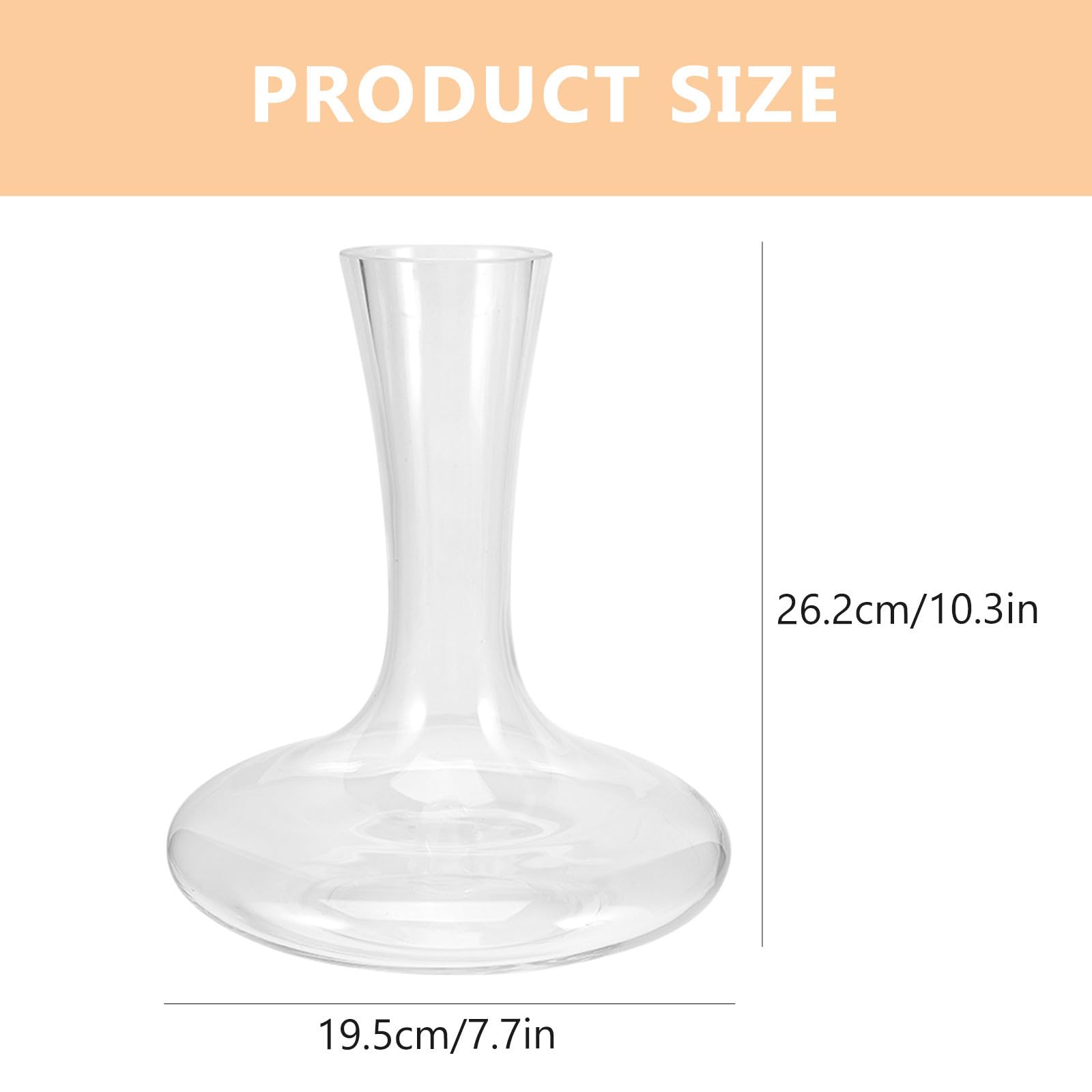 Diseño Creativo Decantador de Vino de Vidrio, 1800ml para Bar
