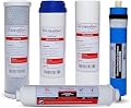 LiquaGen Filter Pack for 5 Stage Replacement Water Filter Set for Reverse Osmosis System's | Home Drinking Water Purifier Kit | Universal Standard Compatibility (50 GPD)