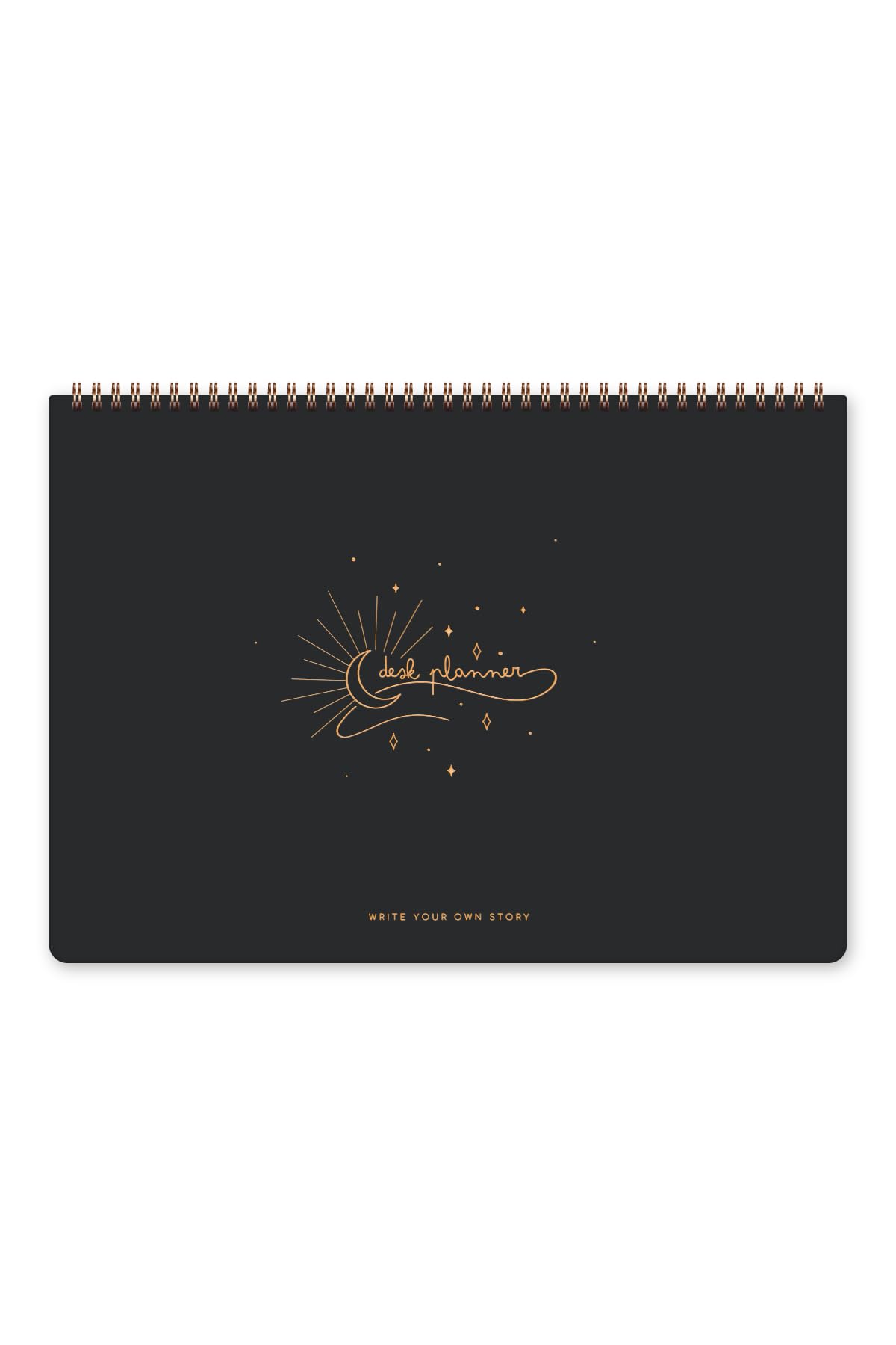 PAPERORA Süresiz Haftalık Spiralli Masaüstü Planlayıcı 24x34 cm - Desk Planner Siyah